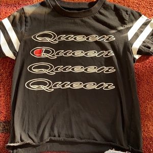 Black (On Fire crop) tops/Medium